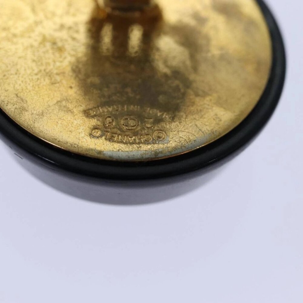 AUTHENTIC CHANEL COCO Mark Earring metal Gold CC - Picture 13 of 16